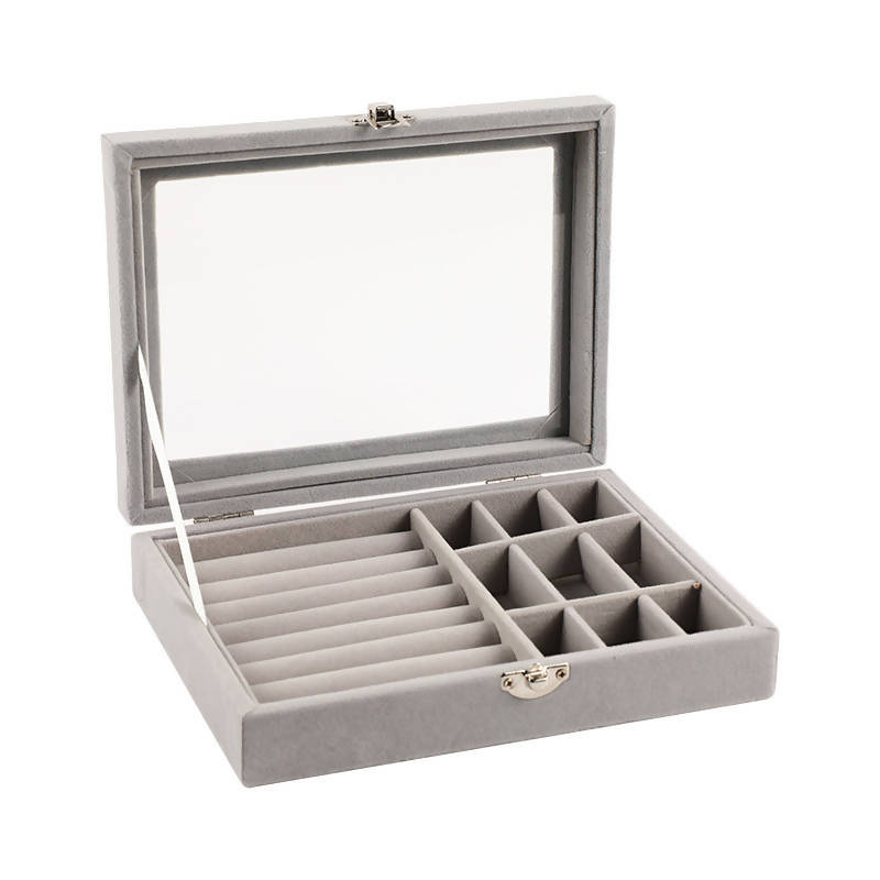Jewelry Organizer Box Holder Tray Case For Ring & Earrings Storage Display