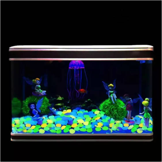 100Pcs Set Aquarium Decoration Glow In The Dark Stone Fish Tank Accessories