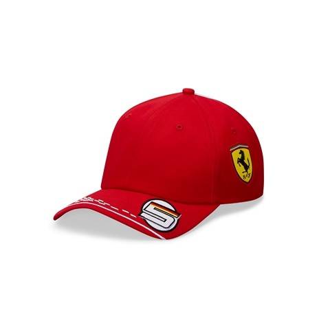 2020 Ferrari Italy F1 Kids Vettel Team Baseball Cap Red | Official Merchandise | Flat Brim | Adjustable Fit | Fan Gear |  Halabh.com