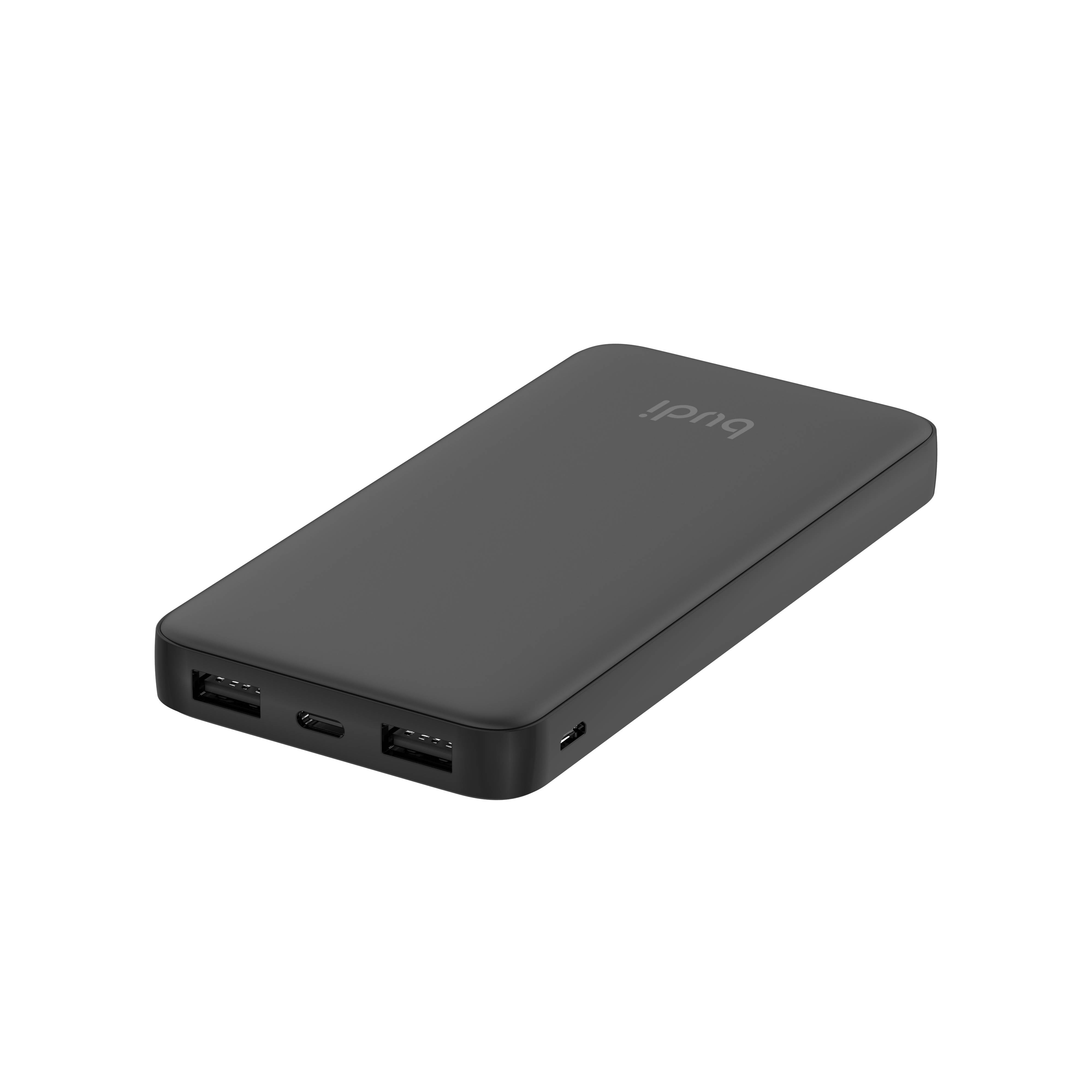 Budi Double USB 10Watt Pocket Power Bank 10000 mAh Black