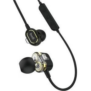 Budi Stereo Wireless Dual Moving Coil In Ear Headphones Black
