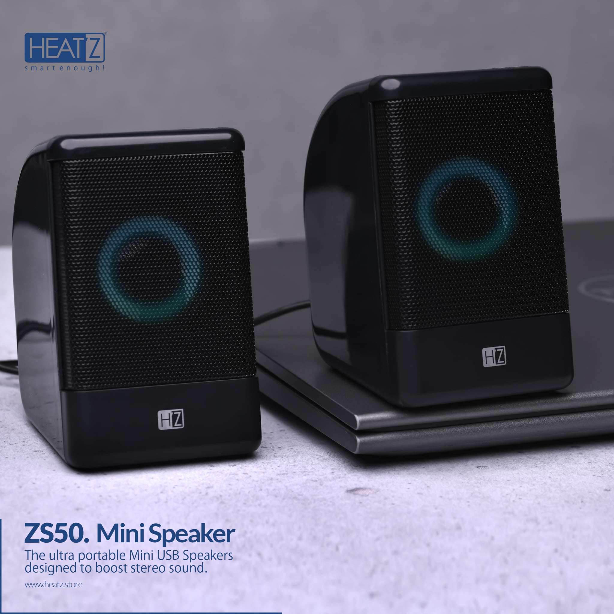 Heatz 2.0 Usb Channel Mini Speaker With Usb Power 3.5W