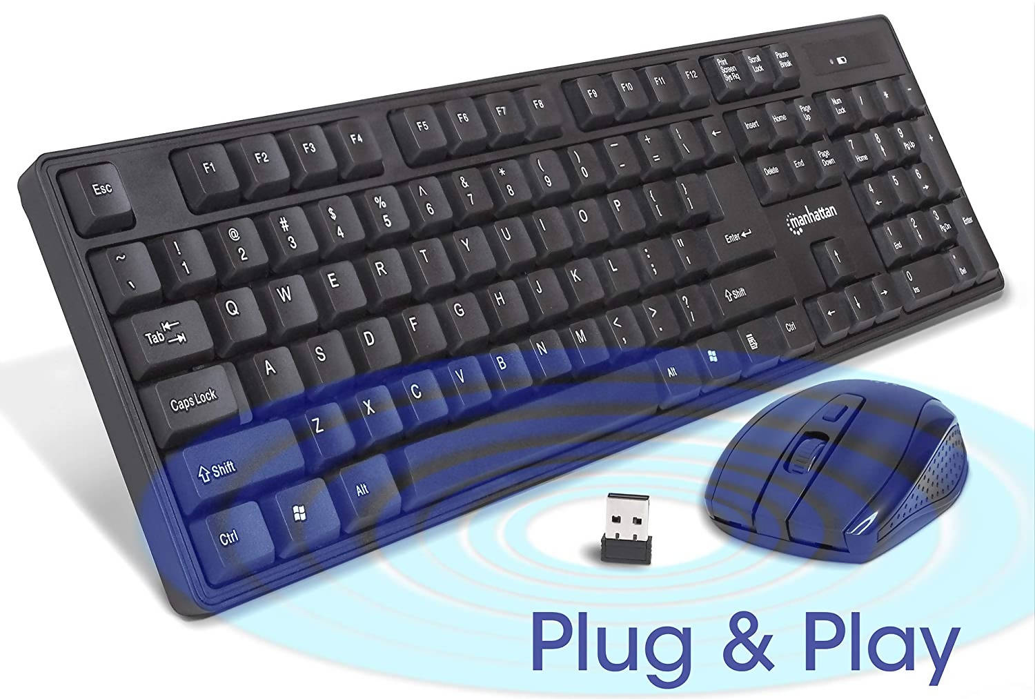 Manhattan Wireless Keyboard and Mouse Combo