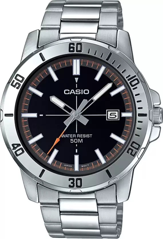 Casio Enticer Men's MTP-VD01D-1E2VUD Watch - Classic & Modern Timepiece | Water-resistant | Quartz Movement | Casio Men's | Sleek Black Dial | Reliable Timepiece | Modern Gentleman's Watch | Halabh
