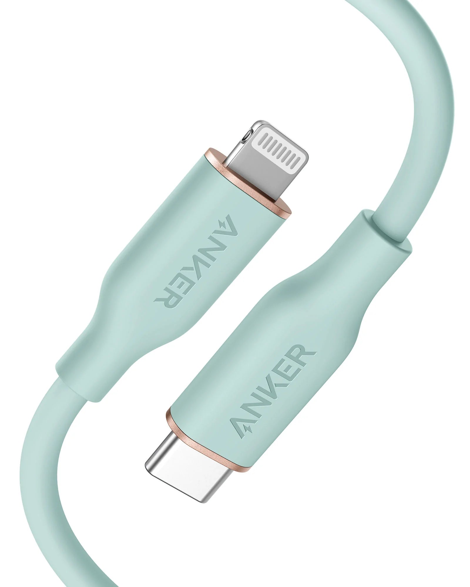 Anker Power Line III Flow USB C to Lightning Cable Mint Green