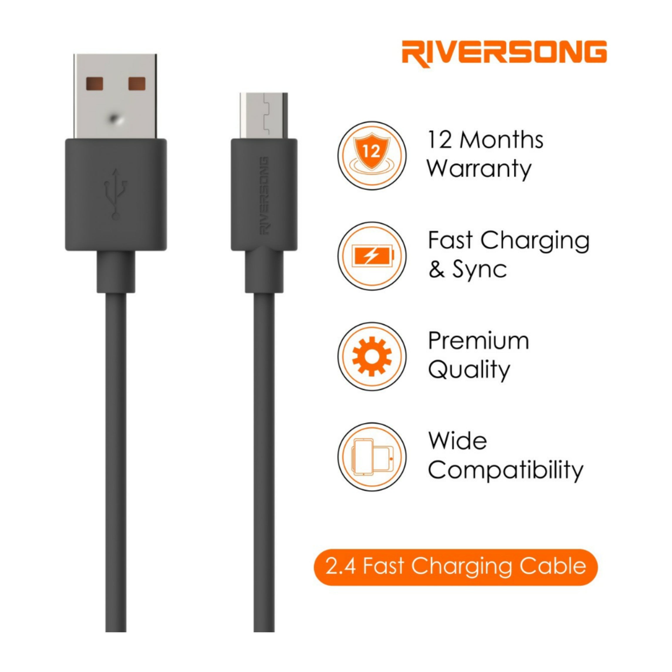 Riversong USB Cable Alpha CT32 Black