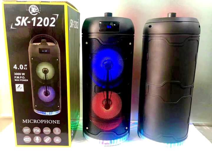 SK-1202 Portable Bluetooth Speaker With LED Colorful Lights