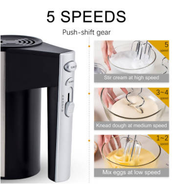 Sweet Bakery Mixure Electric Blender with Dough Hooks | Kitchen Appliances | Halabh.com