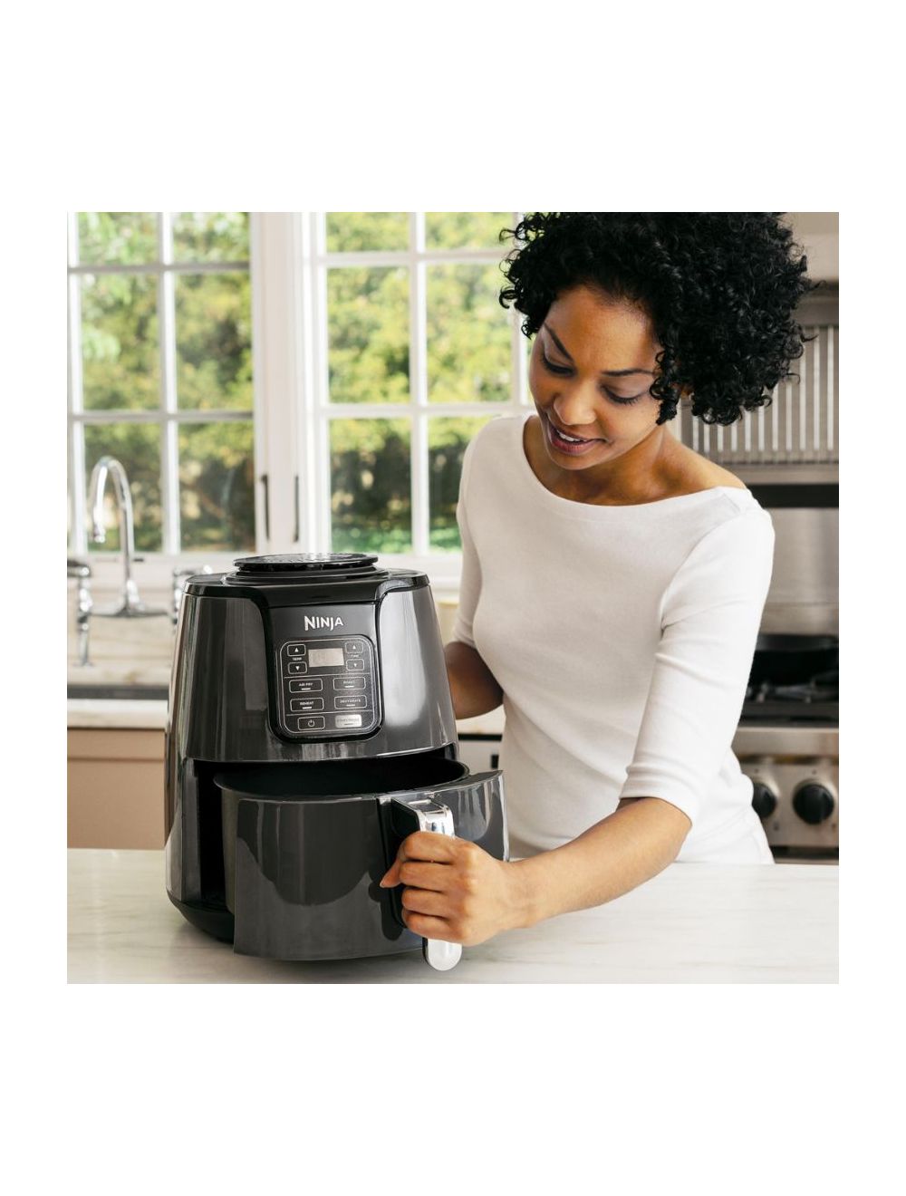 Ninja Air Fryer | Capacity 3.8L | Color Black and Grey | Best Kitchen Appliances in Bahrain | Halabh