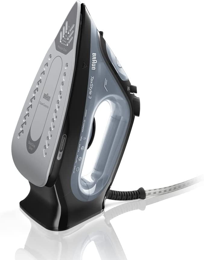 Braun TeXStyle Steam Iron Black | reliable performance | lightweight | variable steam settings | safety features | stylish | even heat distribution | Halabh.com