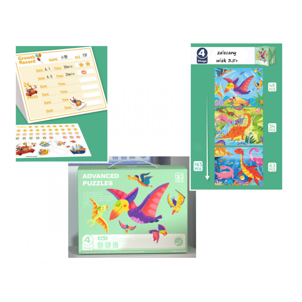 Dinosaur Puzzle Box For Children 3.5+ In a Cardboa