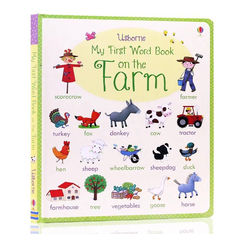 English Picture Board Book My First Word Book on The Farm English Dictionary