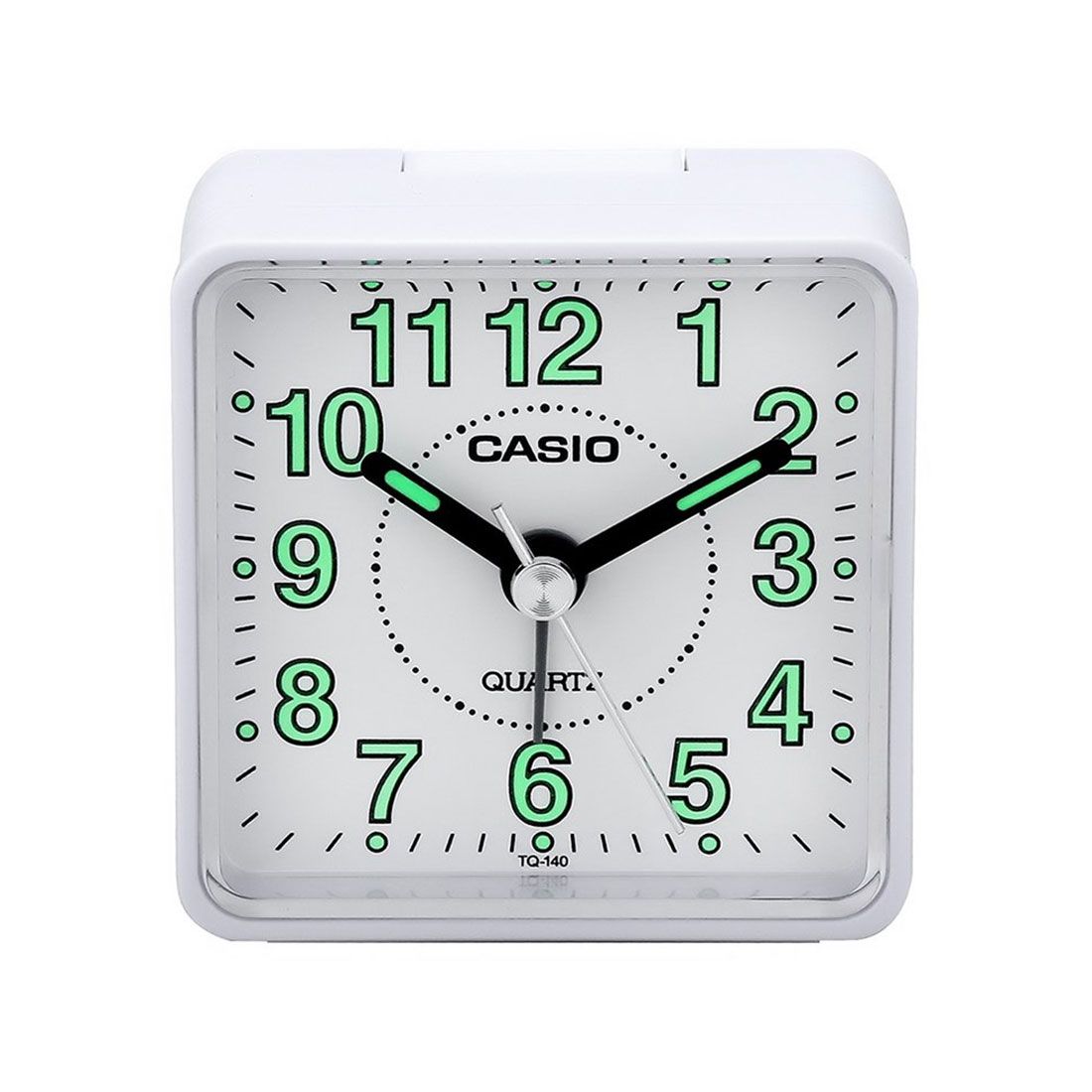 Casio Quartz Alarm Clock White TQ-140-7DF | Reliable Timekeeping | Travel | Wake Up Routine | Snooze Function | Battery Operated | Portable | White Face | Halabh.com