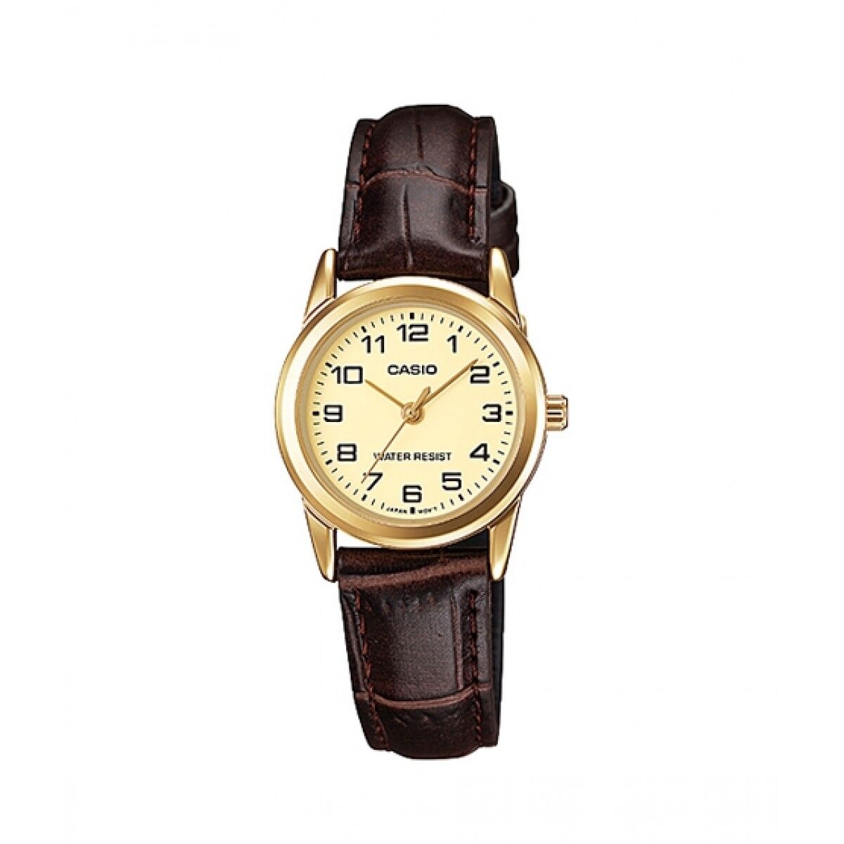 Casio Women Leather Watch LTP-V001GL-9BUD | Leather Band | Water-Resistant | Quartz Movement | Classic Style | Fashionable | Durable | Affordable | Halabh.com
