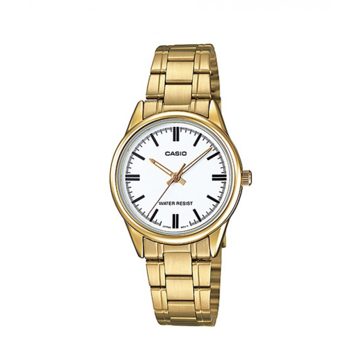 Casio Women Gold Watch LTP-V005G-7AUDF | Stainless Steel | Mesh Strap | Water-Resistant | Minimal | Quartz Movement | Lifestyle | Business | Scratch-resistant | Fashionable | Halabh.com