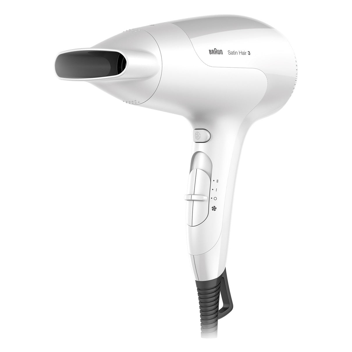 Braun Satin Hair 3 Ionic Power Perfection Dryer | Color White & Silver | Power 200W | Best Personal Care Accessories in Bahrain | Halabh