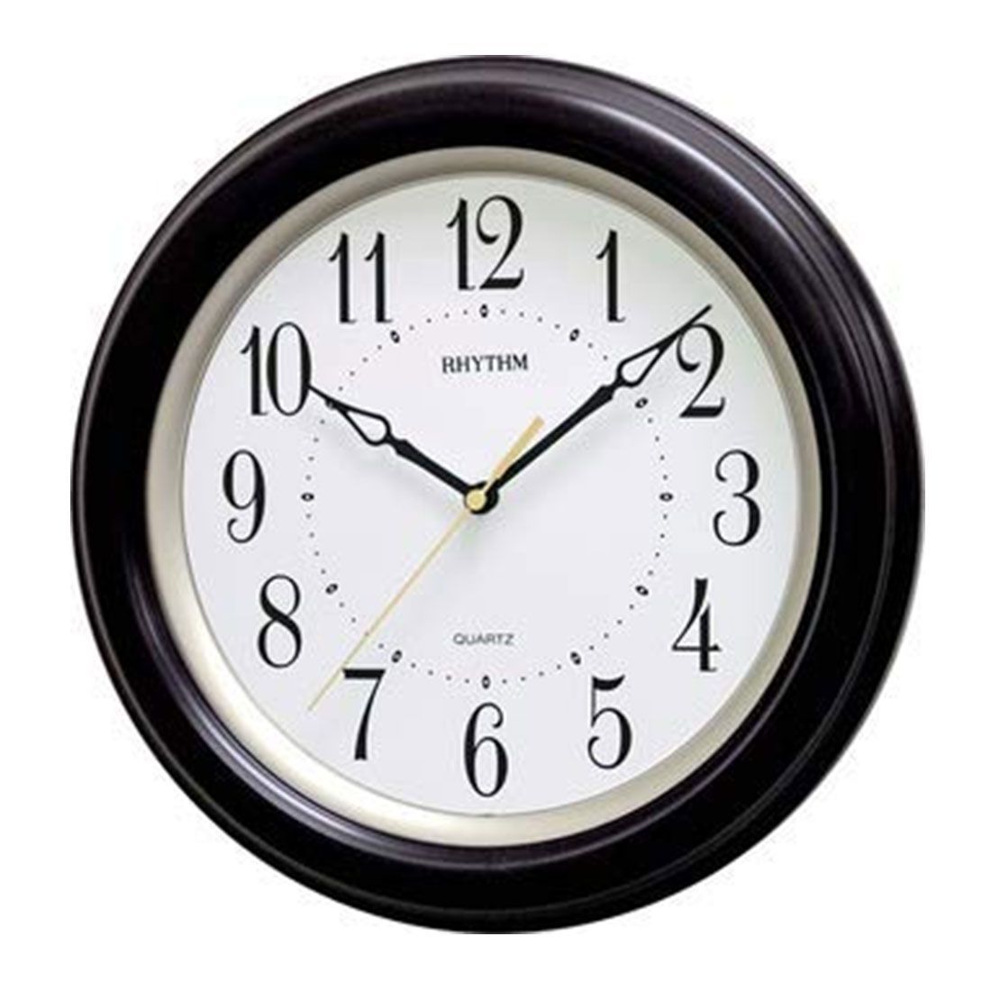 Rhythm Japanese Wall Clock Black CMG726NR06 | stylish watch | accurate timekeeping | wall clock | round clock | Casio watch | wall watch | home décor | timepiece | Halabh.com