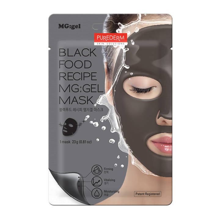 Purederm Skin Solution Black Food Recipe MG Gel Mask