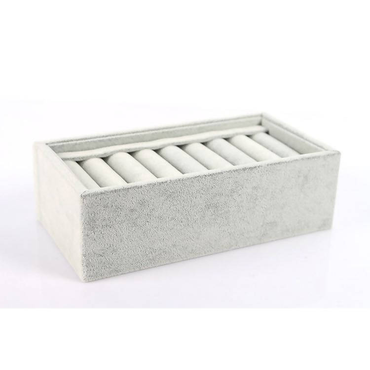 Jewelry Organizer Holder Tray Case For Ring Earrings Bangles etc Storage Display Grey