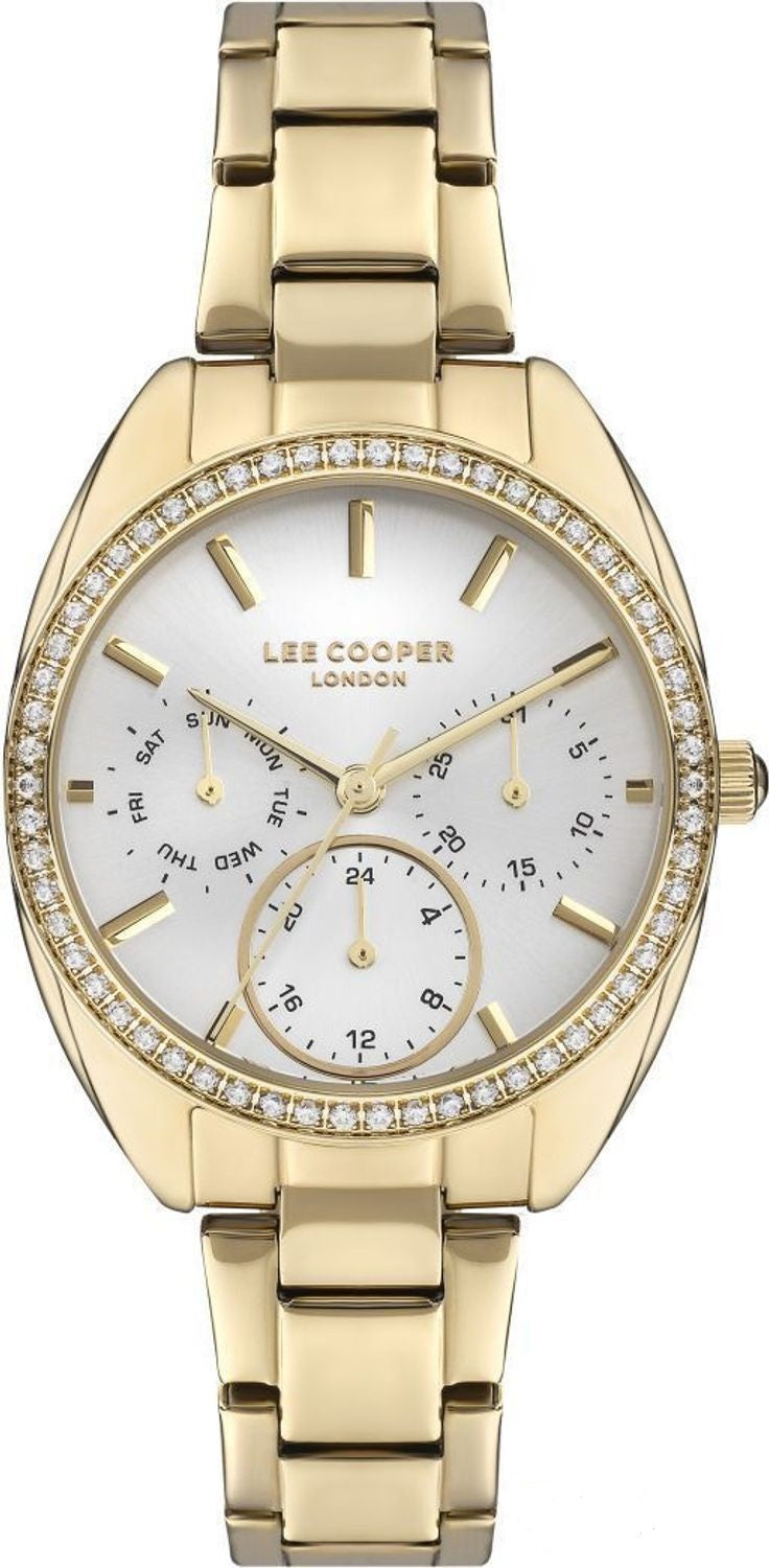 Lee Cooper Ladies Gold Watch LC07408.110 | Stainless Steel | Mesh Strap | Water-Resistant | Minimal | Quartz Movement | Lifestyle | Business | Scratch-resistant | Fashionable | Halabh.com