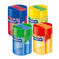 Sharpener Double Hole with Catcher Assorted Colours Staedtler