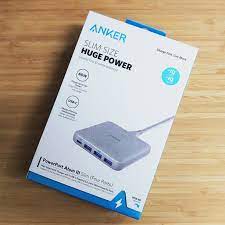 Anker PowerPort Atom III Slim 4 Port Wall Charger Gray Fabric