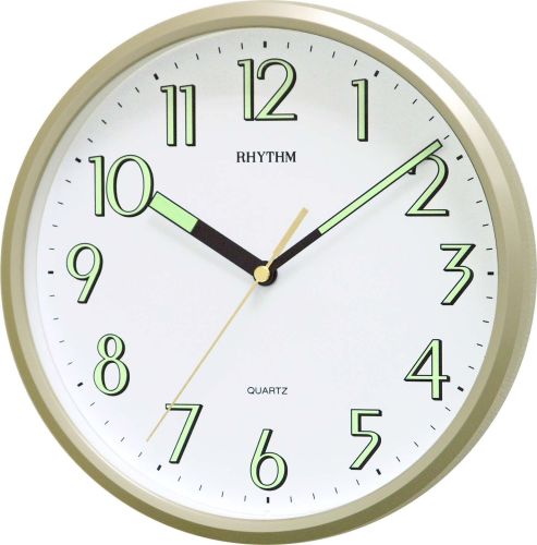 Rhythm 10 Kitchen Gold Super Luminous Wall Clock