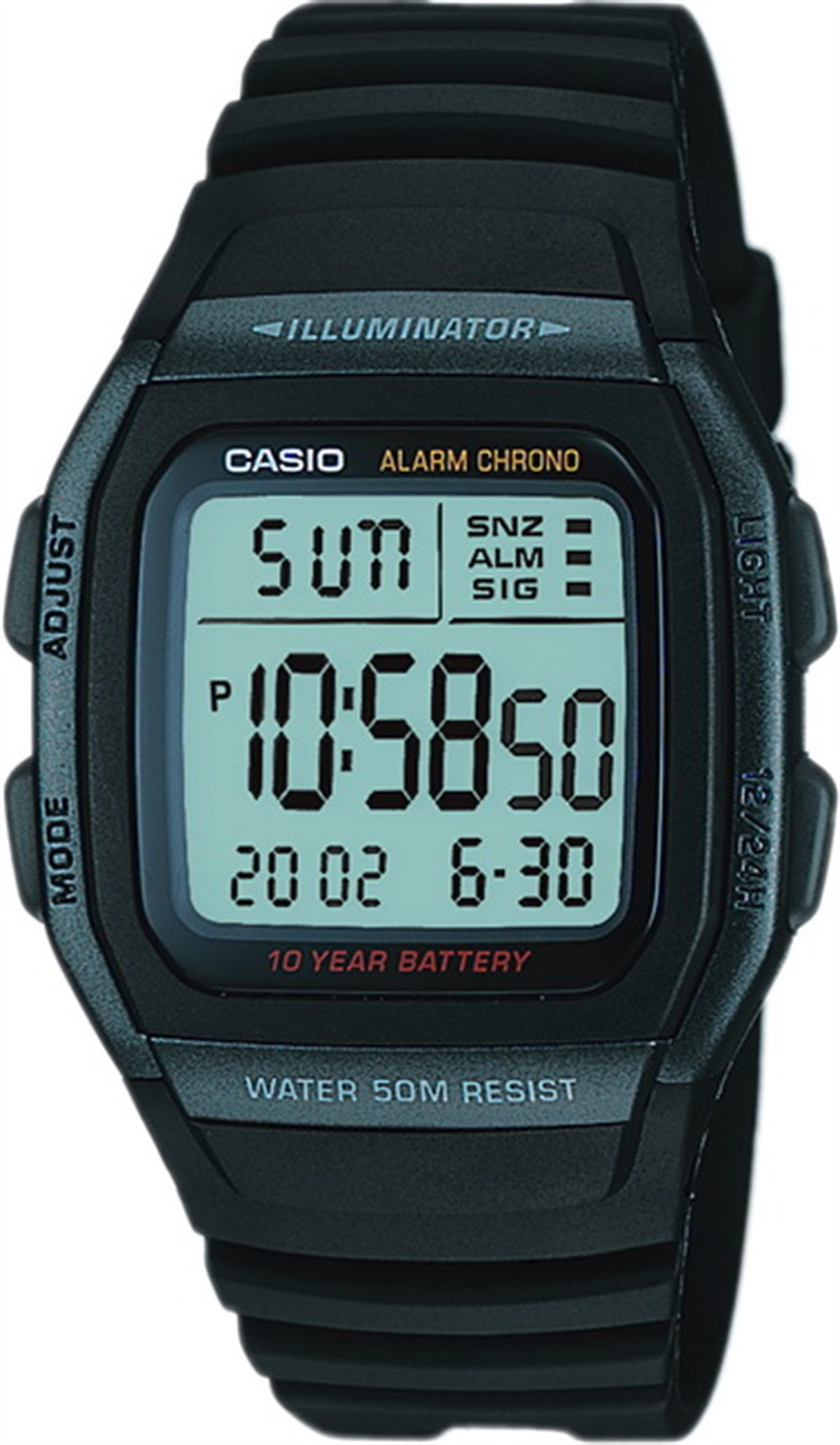 Casio Men's Sports Watch W-96H-1BVDF | Resin | Water-Resistant | Minimal | Quartz Movement | Lifestyle| Business | Scratch-resistant | Fashionable | Halabh.com