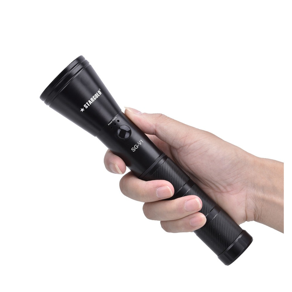 StarGold Heavy Duty Water Resistant Rechargeable LED Flashlight