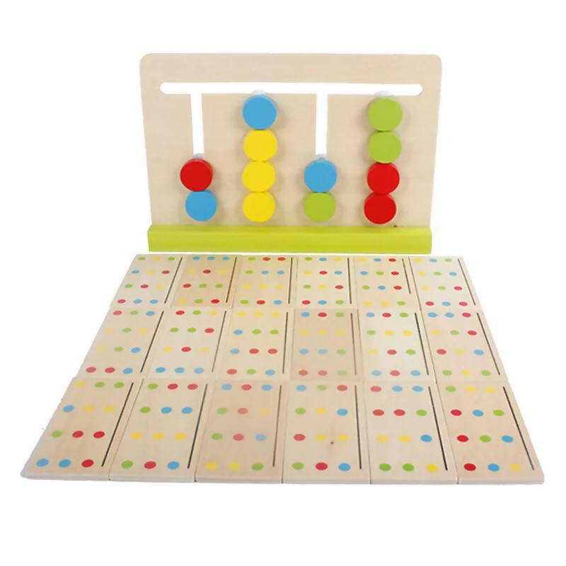 Baby toys Montessori Education Wooden Toys Four Color Game early math learning