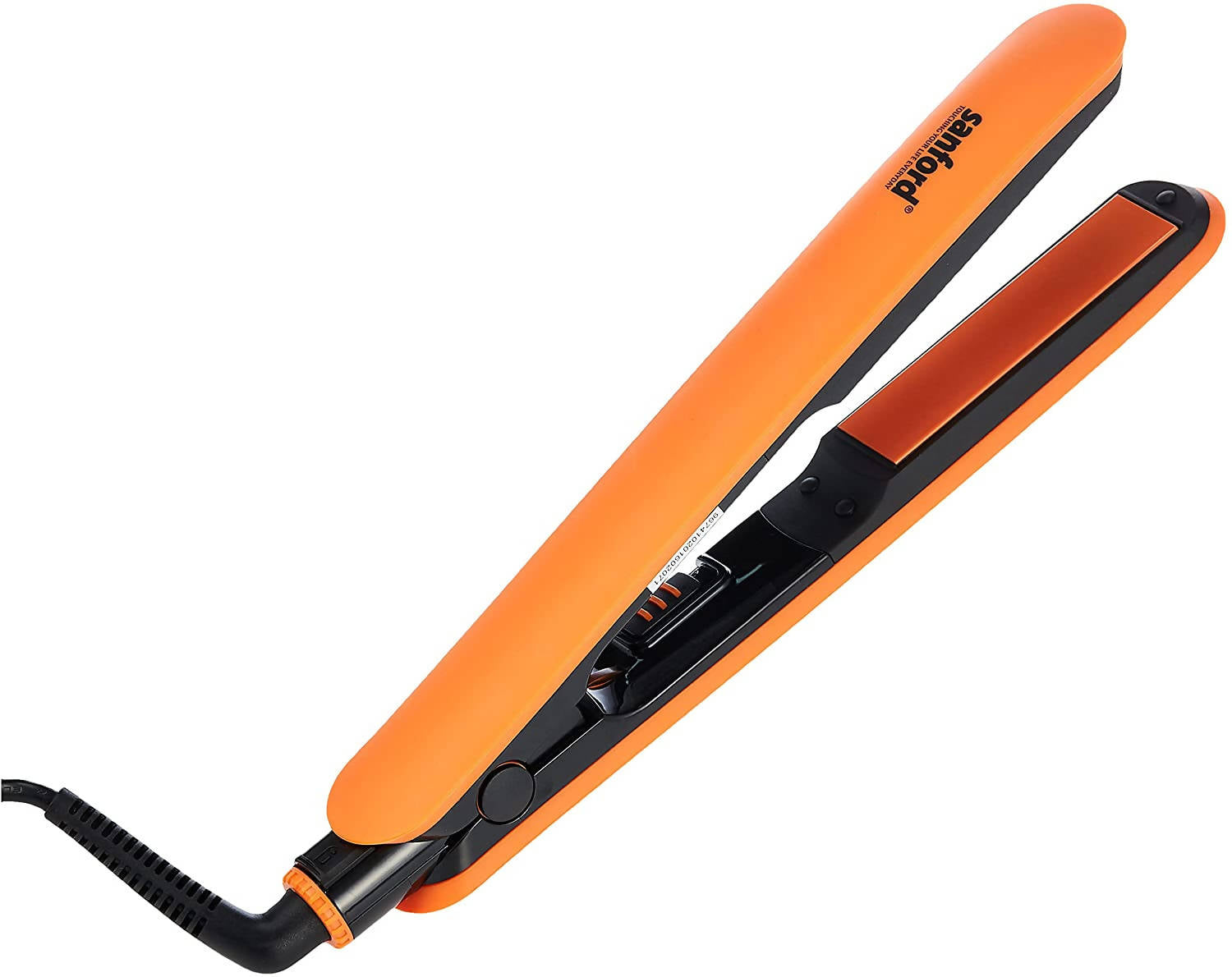 Sanford Silicon Hair Strightner Black & Orange