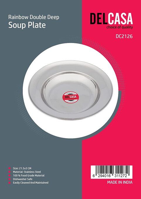 Delcasa Rainbow Double Deep Soup Plate - DC2126 | Kitchen Appliance | Halabh.com