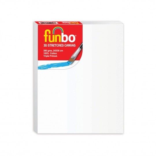 Funbo Stretched 3D Canvas 380 gms 24X30 cm FO-115002430