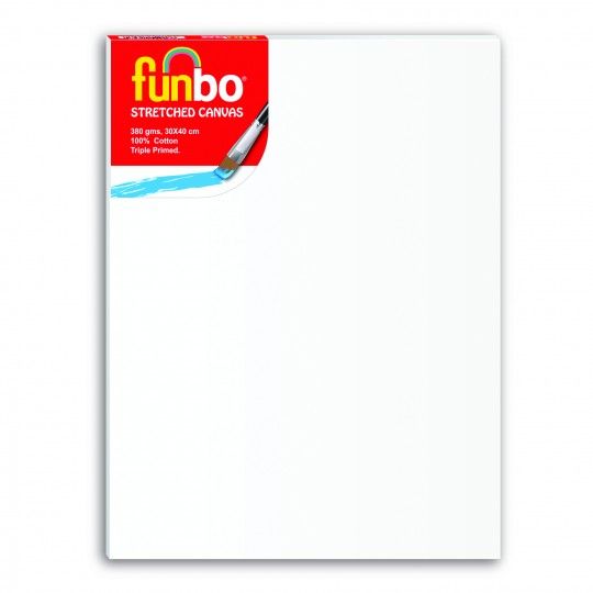 Funbo Stretched Canvas 380 gms 30X40 cm FO-114003040