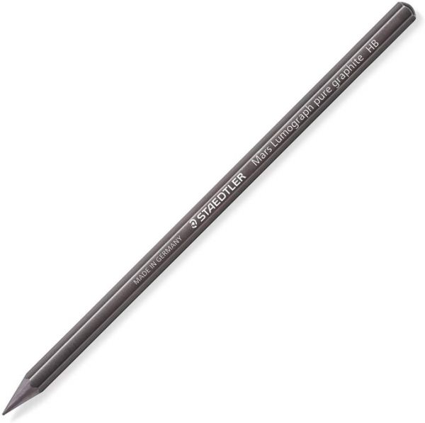 Staedtler Lumograph Full Graphite Pencils, Tin of 12 Assorted Grades ST-100G-M12