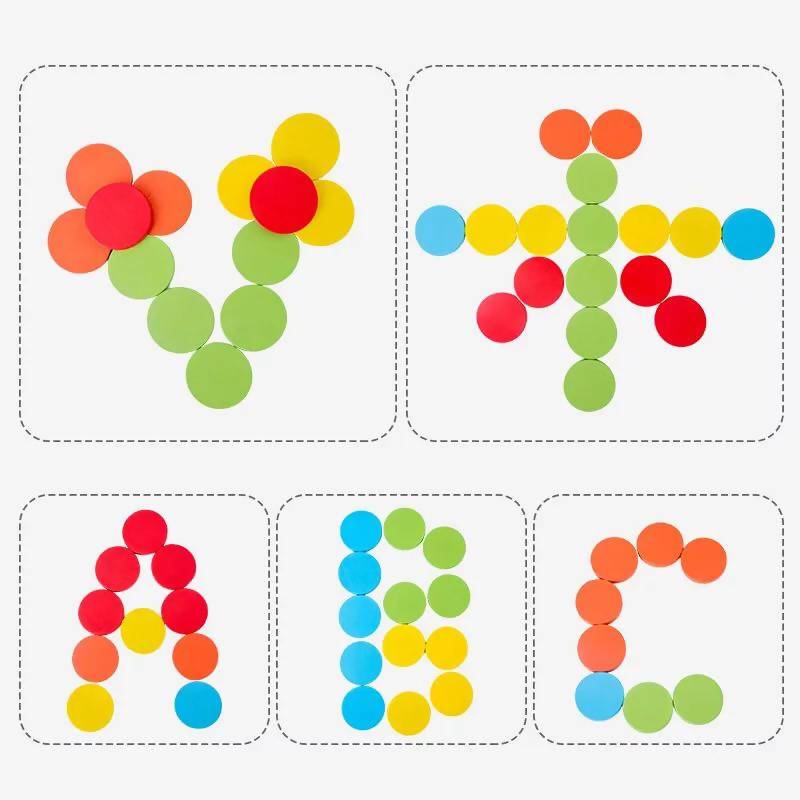 Montessori Color Classification Cup Coins Set Kindergarten Desktop Game