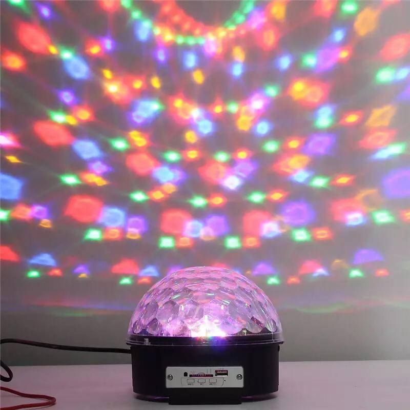 6 Colors 25W Crystal Magic Ball Led Stage Lamp Light Disco Laser Light