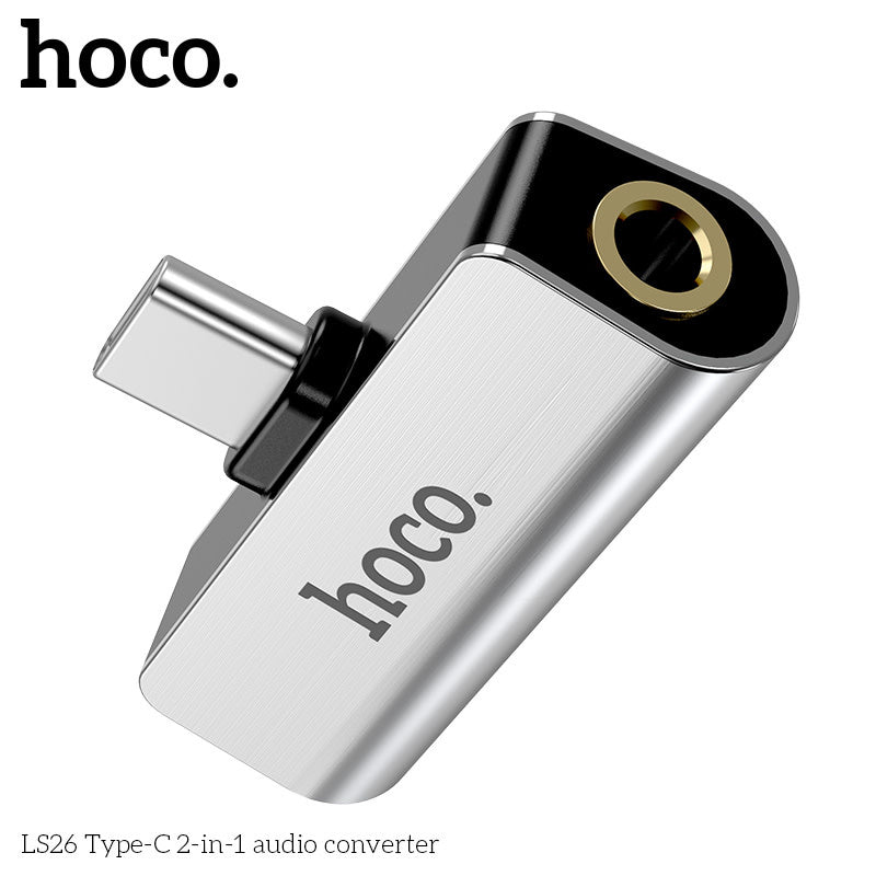 Hoco Type C 2 In 1 Adapter Charging Current 1.5A Audio Converter