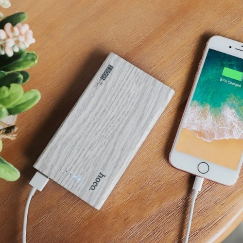 Hoco Power Bank Wooden 13000mAh Grey