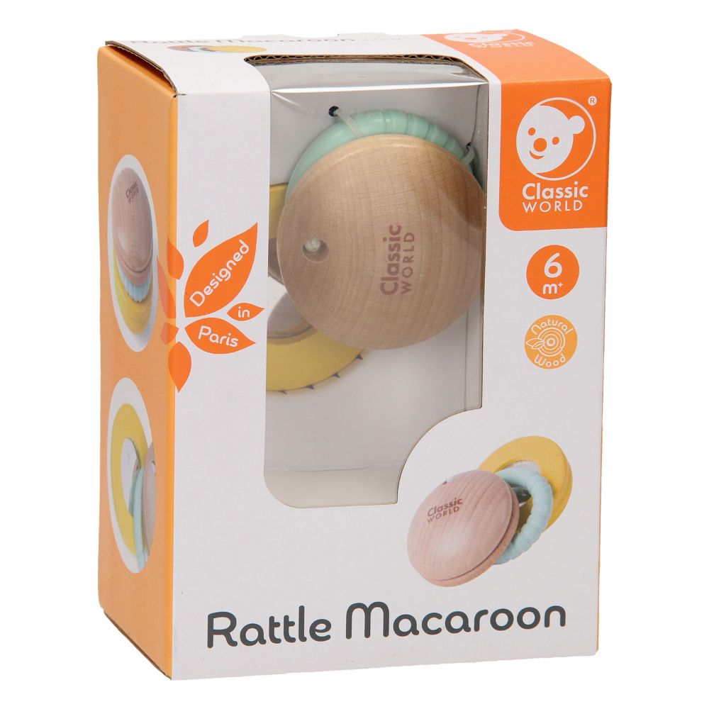 Classic World Rattle Macaron