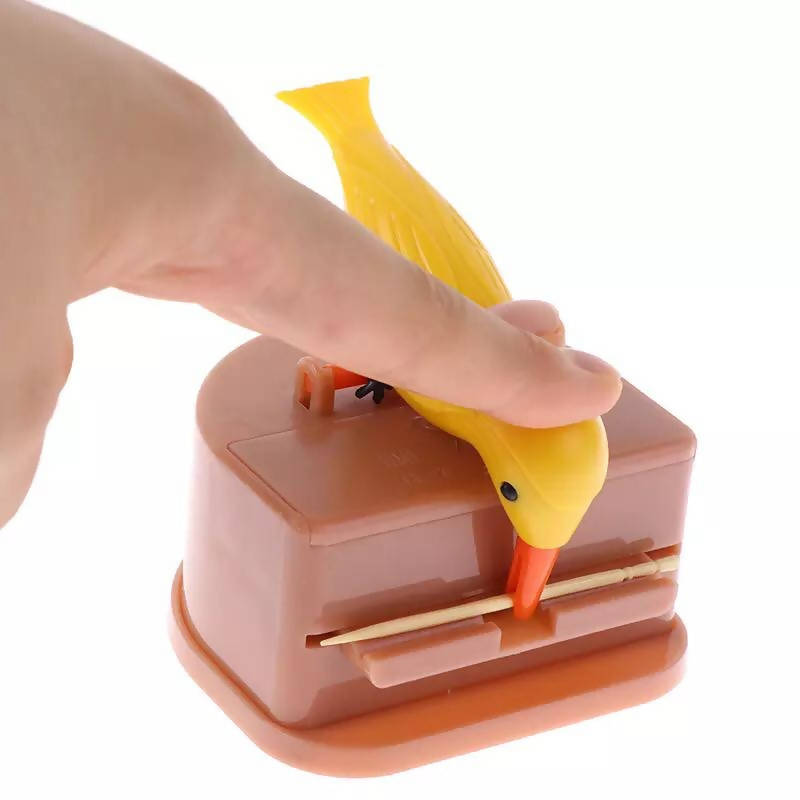 1Pc Toothpick Holder Dispenser Cute Bird Toothpick Dispenser Gag Gift Cleaning Teeth Table Decoration Toothpick Box