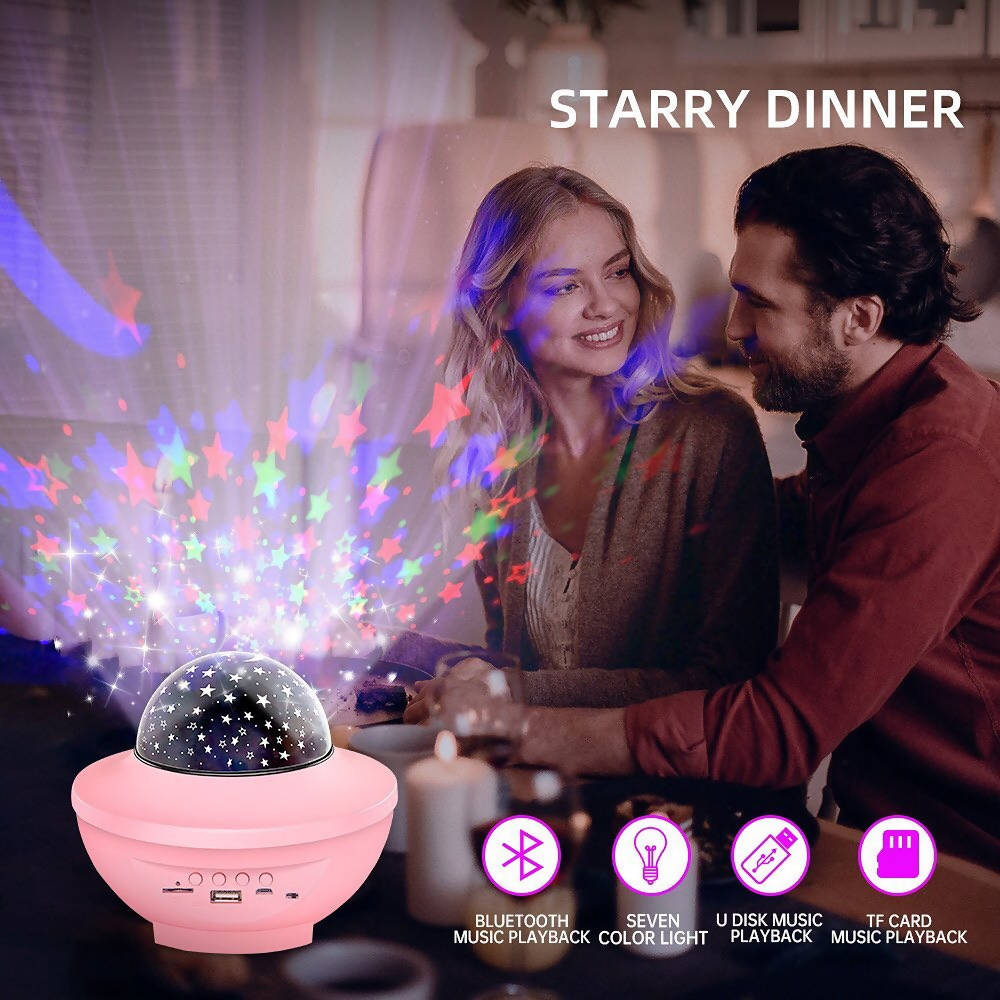 Singowot LED Bluetooth Music Projector Disco Light Black