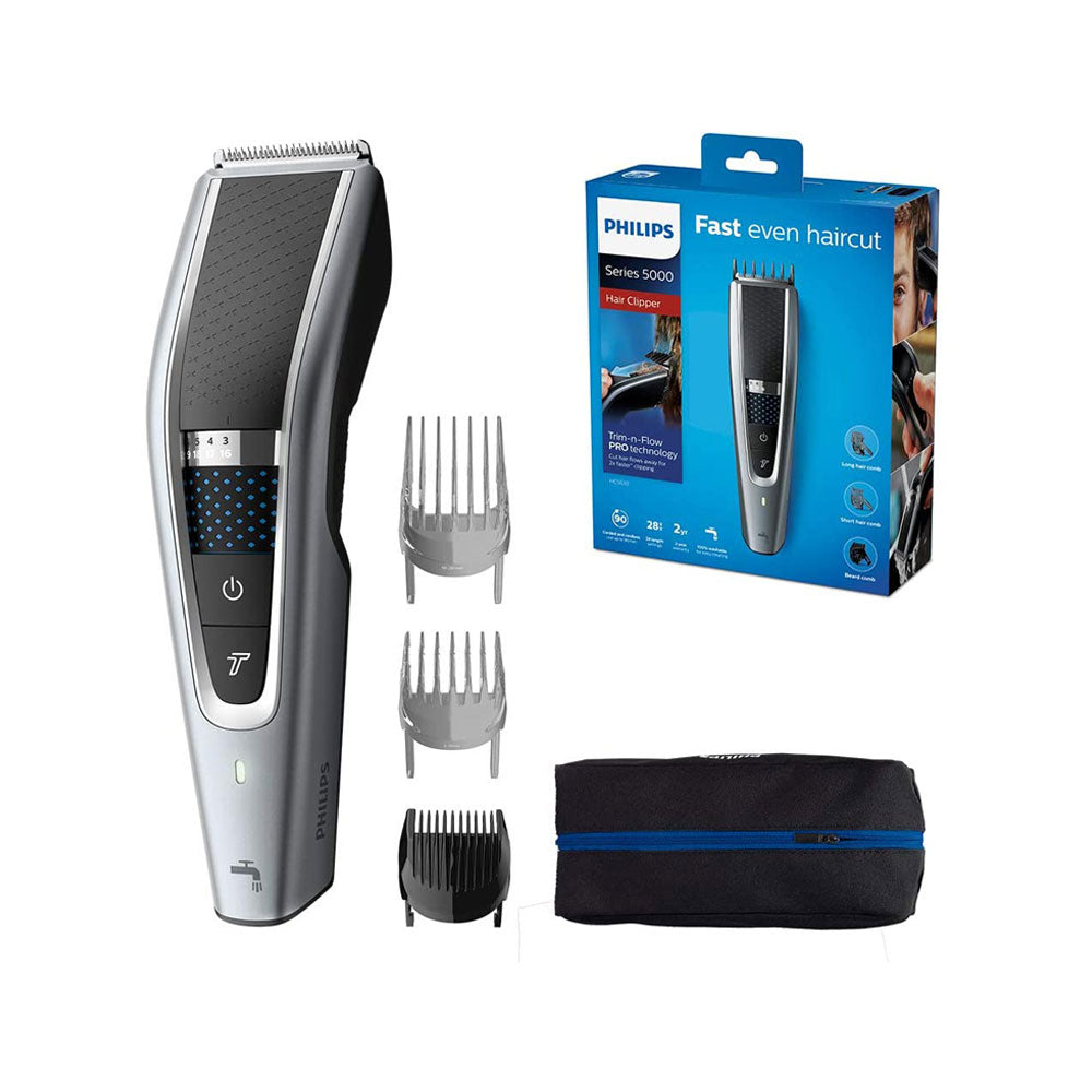 Philips Hair Clipper Corded & Cordless, Silver , HC5630/13