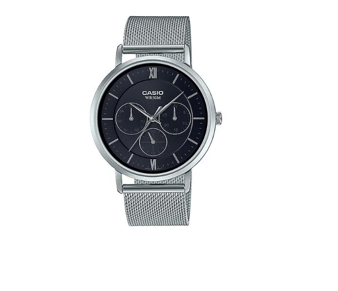 Casio Analog Men's Watch MTP-B300M-1AVDF | Stainless Steel | Mesh Strap | Water-Resistant | Minimal | Quartz Movement | Lifestyle | Business | Scratch-resistant | Fashionable | Halabh.com