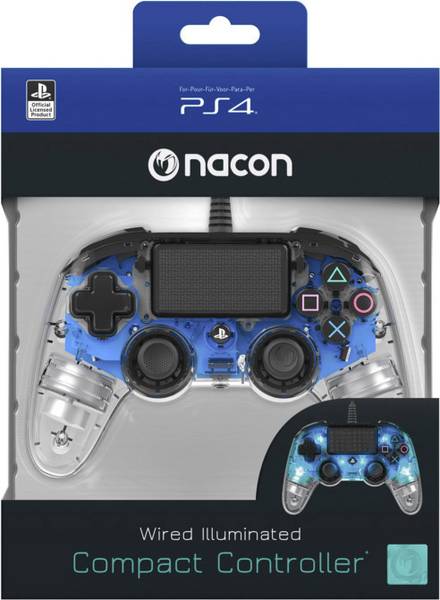 Nacon Compact Light Edition Gamepad PlayStation 4 Blue, Transparent