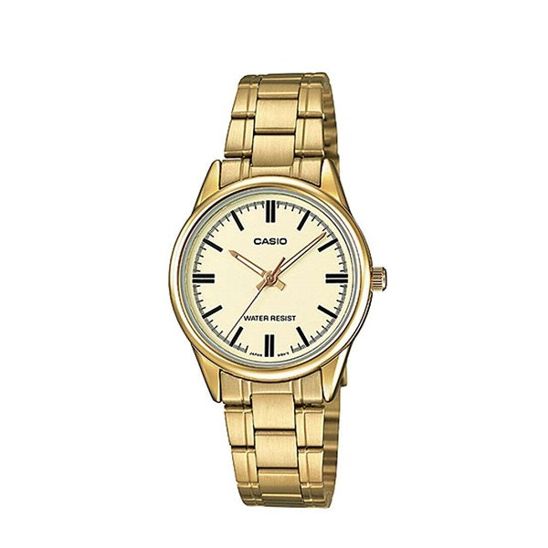 Casio Dress Women's Watch LTP-V005G-9AUDF | Stainless Steel | Mesh Strap | Water-Resistant | Minimal | Quartz Movement | Lifestyle | Business | Scratch-resistant | Fashionable | Halabh.com