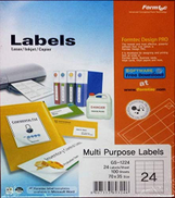 Formtec Labels   24 Labels Per Sheet FT GS 1224