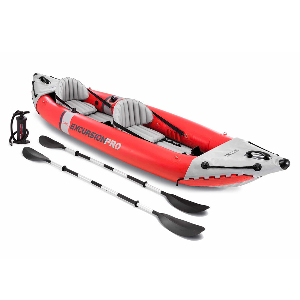 Intex Excursion Pro Inflatable 2 Person Travel Canoe With Pump
