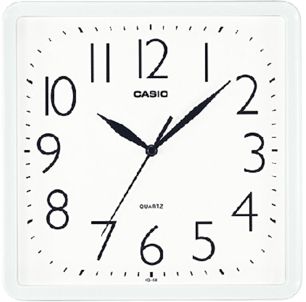 Casio Wall Clock - IQ-06-7DF | Home Decor | Office Accessories | Analog Clock | Silent Sweep | Black and Silver Clock | Timekeeping | Stylish | Modern |Precise | Halabh
