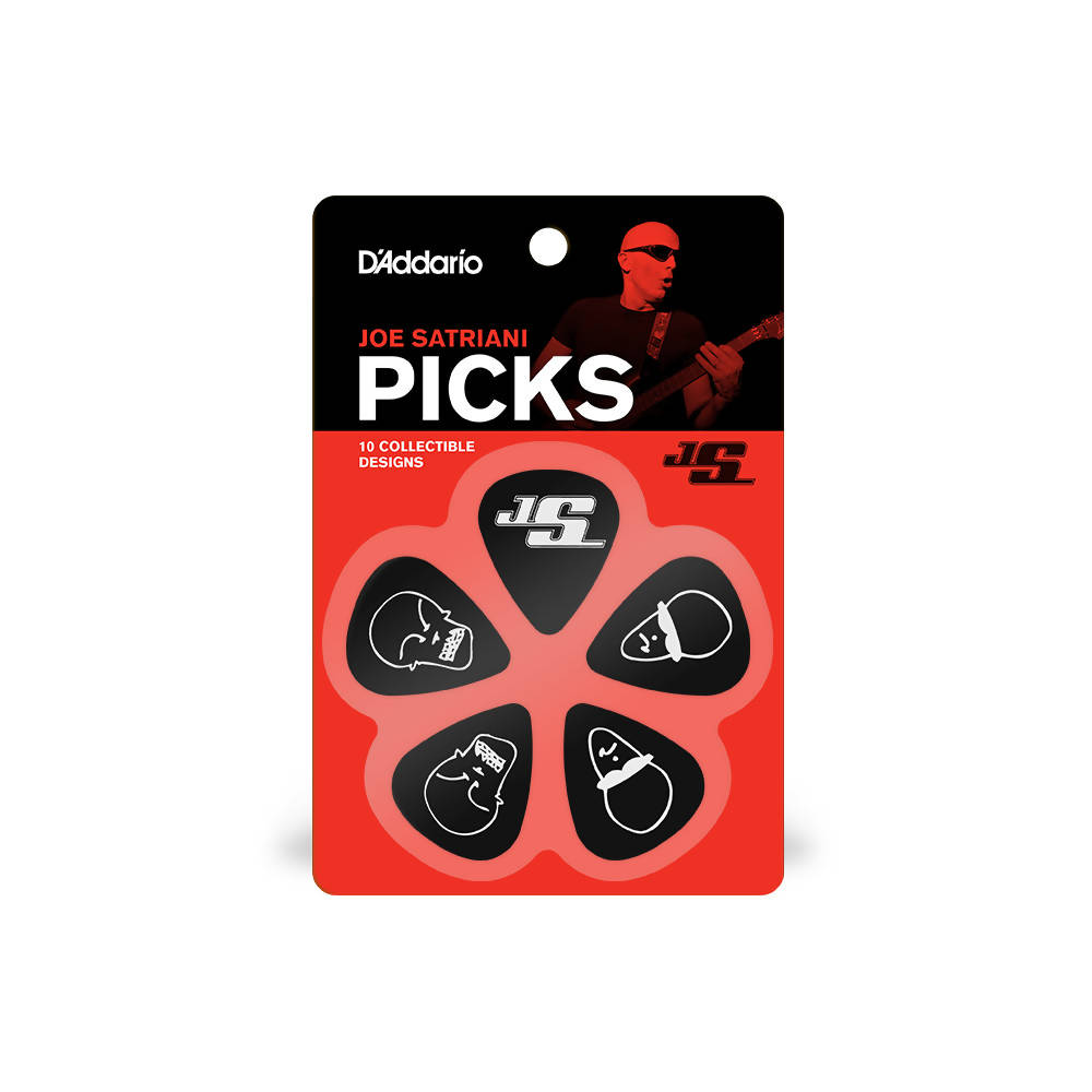 D'Addario Joe Satriani Guitar Picks Black 10 Pack